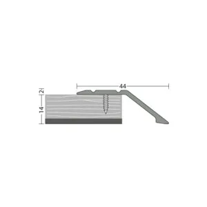 Afloopstrip 14mm schroefbaar Goud – 270 cm (nr. 154) kopen bij Woningstoffering Totaal