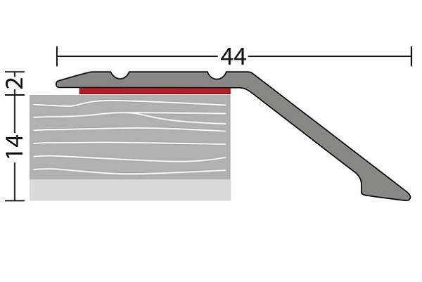 Afloopstrip 14mm zelfklevend Brons – 270 cm (nr. 154)
