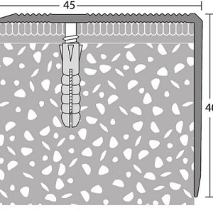 Hoekstrip Fijne Ribbel nr. Zilver 45x40mm – 250 cm (nr. 294) kopen bij Woningstoffering Totaal
