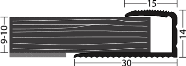 Inschuifstrip 9-10mm Zilver – 270 cm (nr. 256)