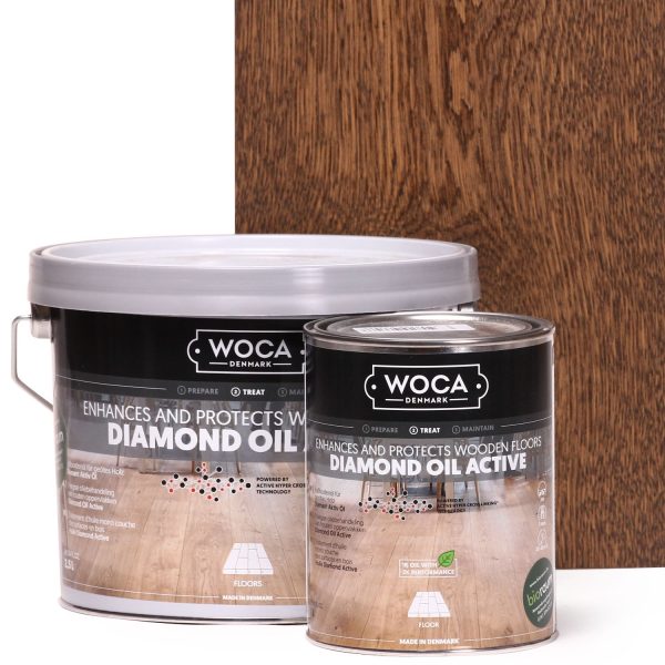 Woca Diamond Oil Active – Smoke Brown (0,75 L)
