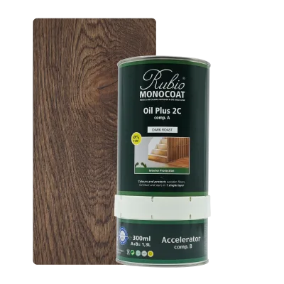 Rubio Monocoat Oil Plus 2C set – Dark Roast (1,3 L) kopen bij Woningstoffering Totaal