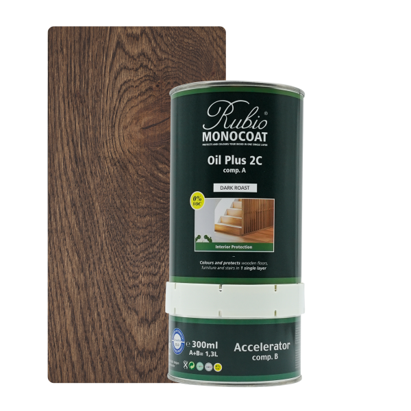 Rubio Monocoat Oil Plus 2C set – Dark Roast (1,3 L)