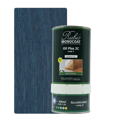 Rubio Monocoat Oil Plus 2C set – Midnight Sky (1,3 L) kopen bij Woningstoffering Totaal