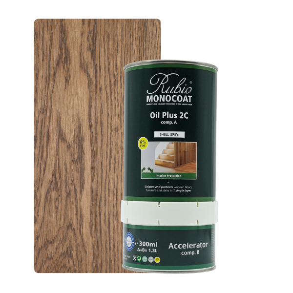 Rubio Monocoat Oil Plus 2C set – Shell grey (1,3 L)