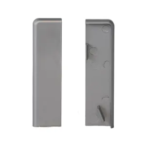 WST eindkap zilvergrijs voor plint FO458 (set)