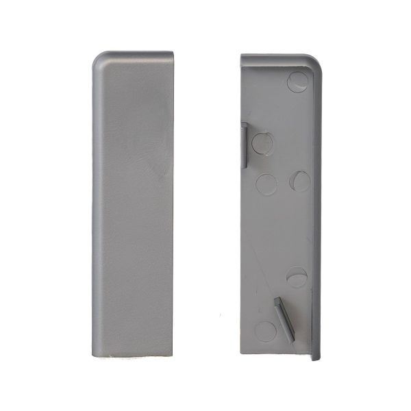 WST eindkap zilvergrijs voor plint FO458 (set)