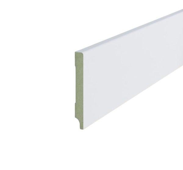 Gladde plint 70x15 mm – MDF wit voorgelakt (RAL 9010)