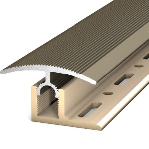 Overgangsprofiel 34mm Edelstaal-Mat 7-15mm – 270 cm (nr. 300) kopen bij Woningstoffering Totaal