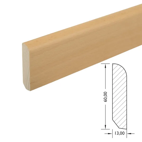 Massieve plint 60x13 mm – beuken