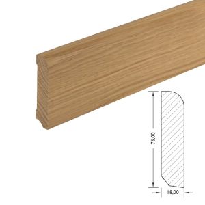 Massieve plint 76×18 mm – eiken kopen bij Woningstoffering Totaal