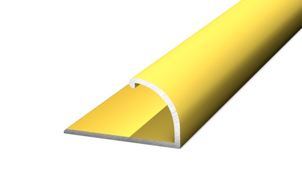 Tapijtafsluitrand zelfklevend. 25mm Goudkl. Alu – 270 cm (nr. 140)