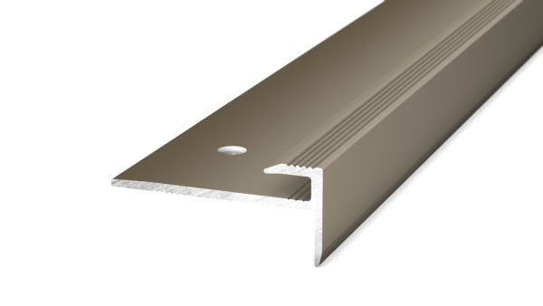 Trapkantprofiel PVC 2,5-3mm Edelstaal-Mat – 250 cm (nr. 177)