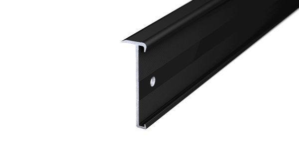 Trapkantprofiel PVC 2 - 3 mm Zwart Zijdeglans (9005) – 300 cm (nr. 271)