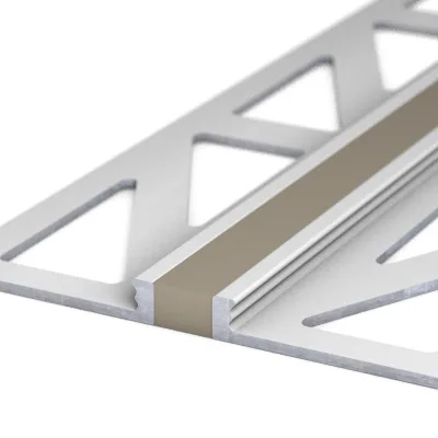 Voeg-/Dilatatieprofiel Aluminium 3 mm Grijs-Beige – 300 cm (nr. 770) kopen bij Woningstoffering Totaal