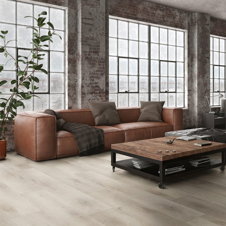 Close-up van Enia Larix vloerdeel, kleur White Oak