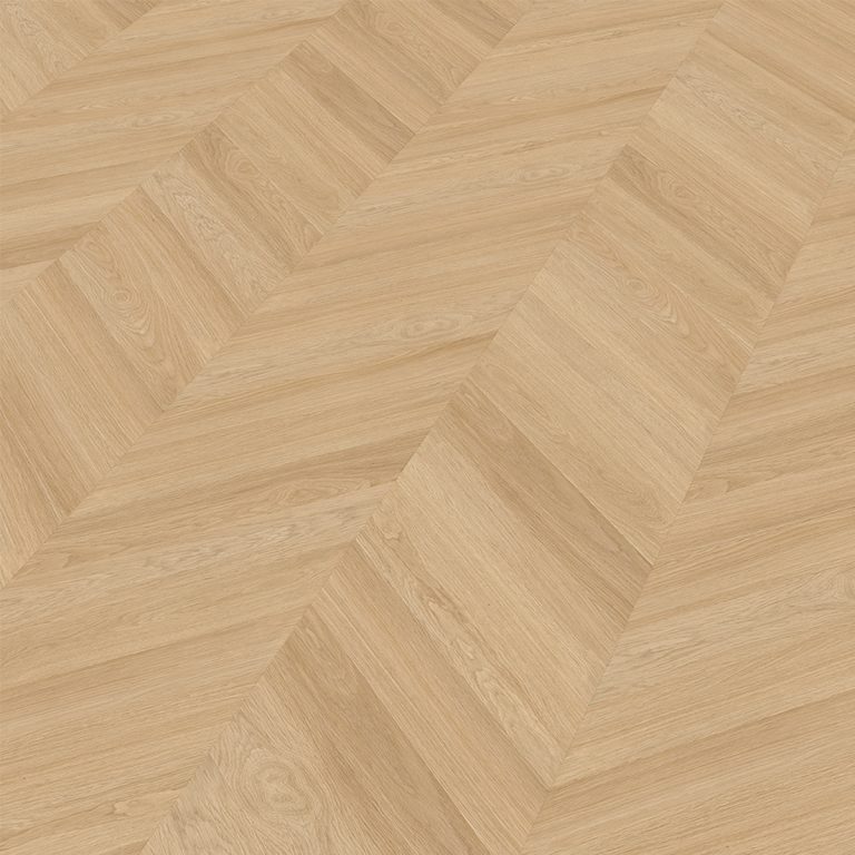 Enia Artix PVC vloerdeel chevron, kleur Fresh Oak, close-up