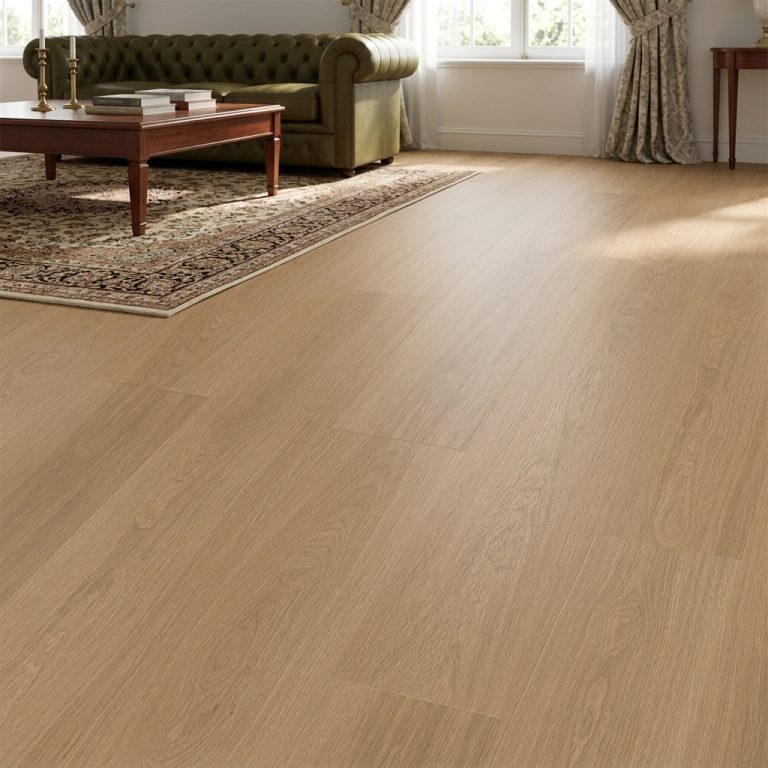 Interieur met Artix Chevron Nature Oak