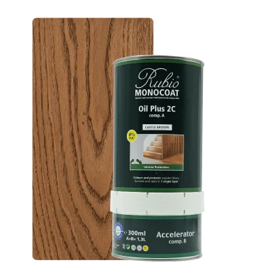 Rubio Monocoat Oil Plus 2C set Castle Brown 1,3 L