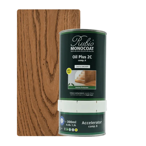 Rubio Monocoat Oil Plus 2C set – Castle Brown (1,3 L)