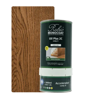 Rubio Monocoat Oil Plus 2C set Dark Oak 1,3 L