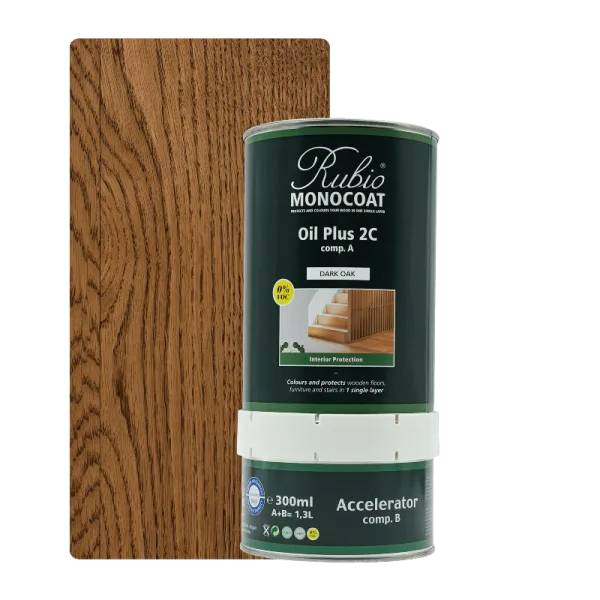 Rubio Monocoat Oil Plus 2C set – Dark Oak (1,3 L)