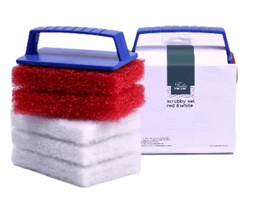 Rubio Monocoat Scrubby Set rood/wit